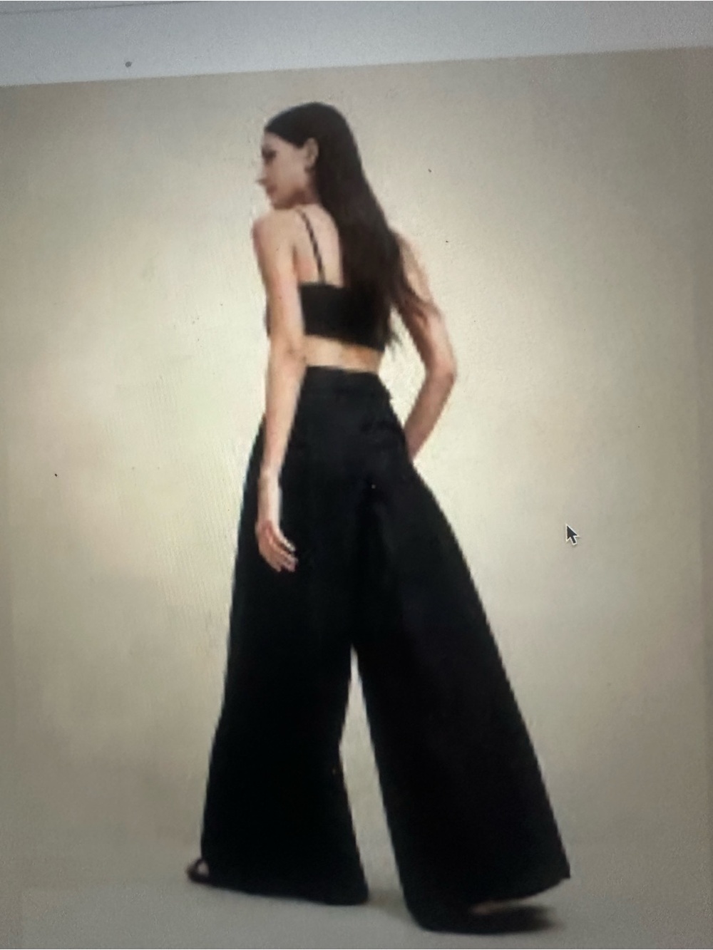 Perfect for summer Banana Republic black linen crop top and palazzo pant set - Picture 3 of 7